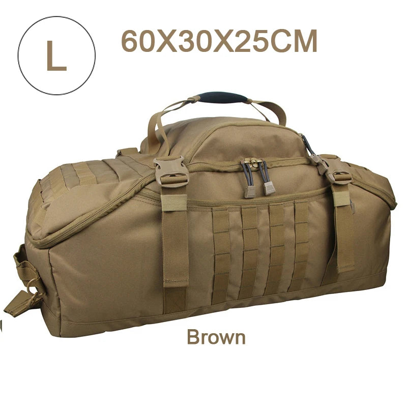 Militär duffelbag / weekendbag 80L – 3-i-1 multifunktion