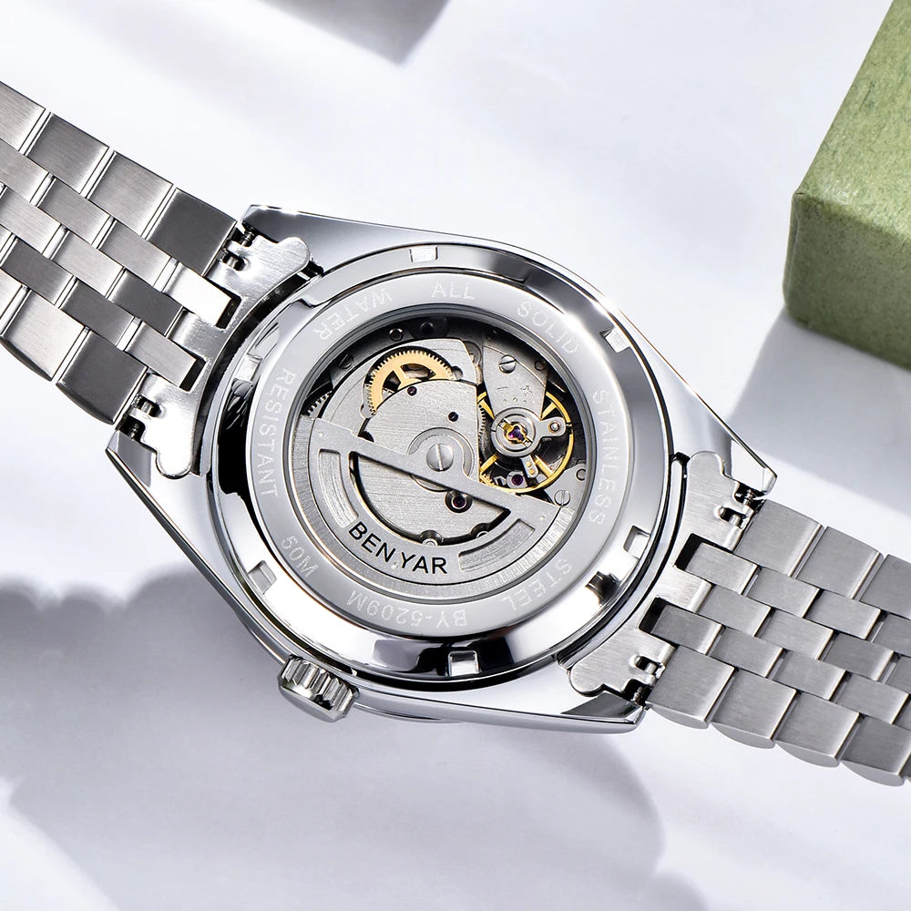 BENYAR Automatisk Herrklocka 40 mm – Sport & dykstil 50M