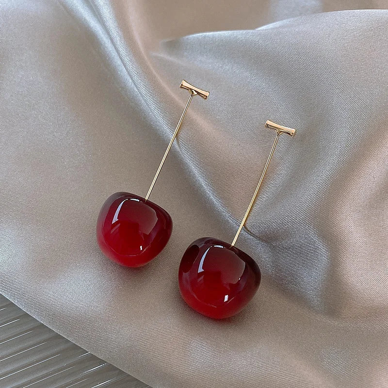 Örhängen dam – körsbär örhängen för fest