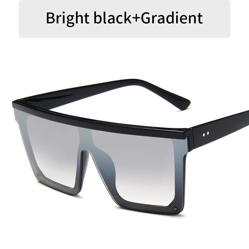 Vintage Flat Top Solglasögon – fyrkantiga UV400 shades unisex