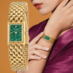 BERNY Klockset för par – Elegant rektangulär klocka dam & herr