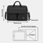 Laptopväska 15,7 tum – slim axelväska med flera fack