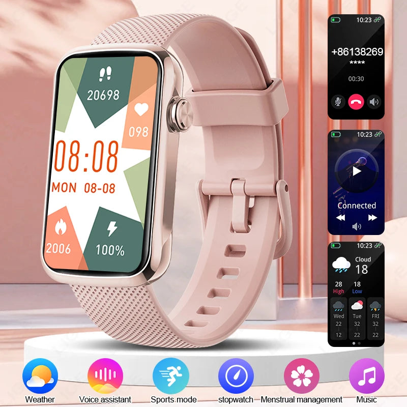 LIGE Smartwatch 1.47” – Pulsmätning & Bluetooth-samtal