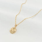 Guld choker halsband dam – solhänge