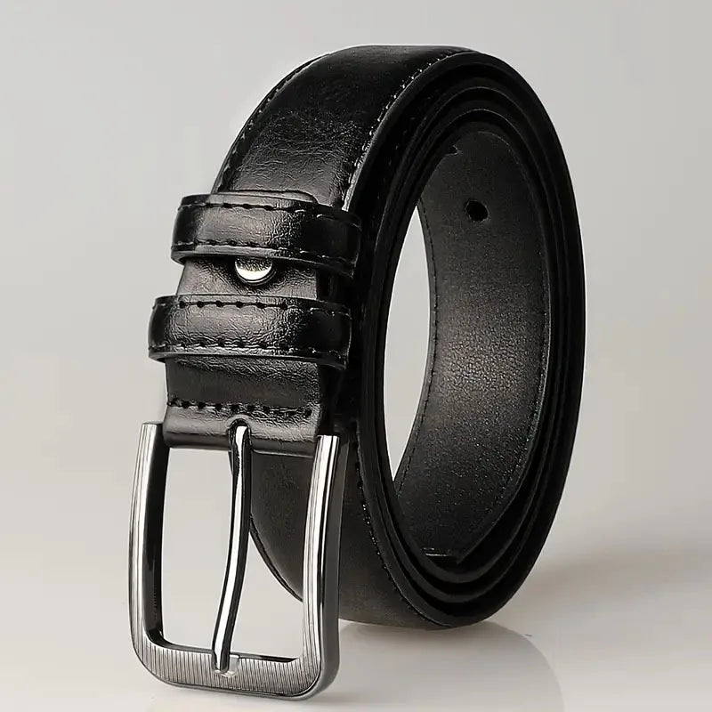 Herrbälte i PU med stiftspänne – elegant bälte 4 cm