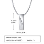Halsband herr – minimalistiskt stålhalsband med geometriskt hänge