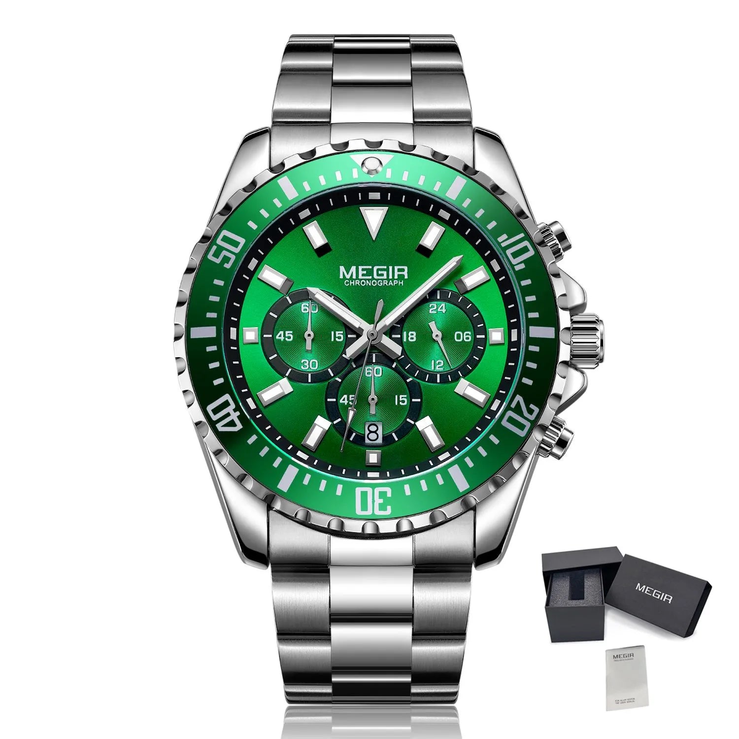 Herrklocka MEGIR kronograf 46mm – sport & business