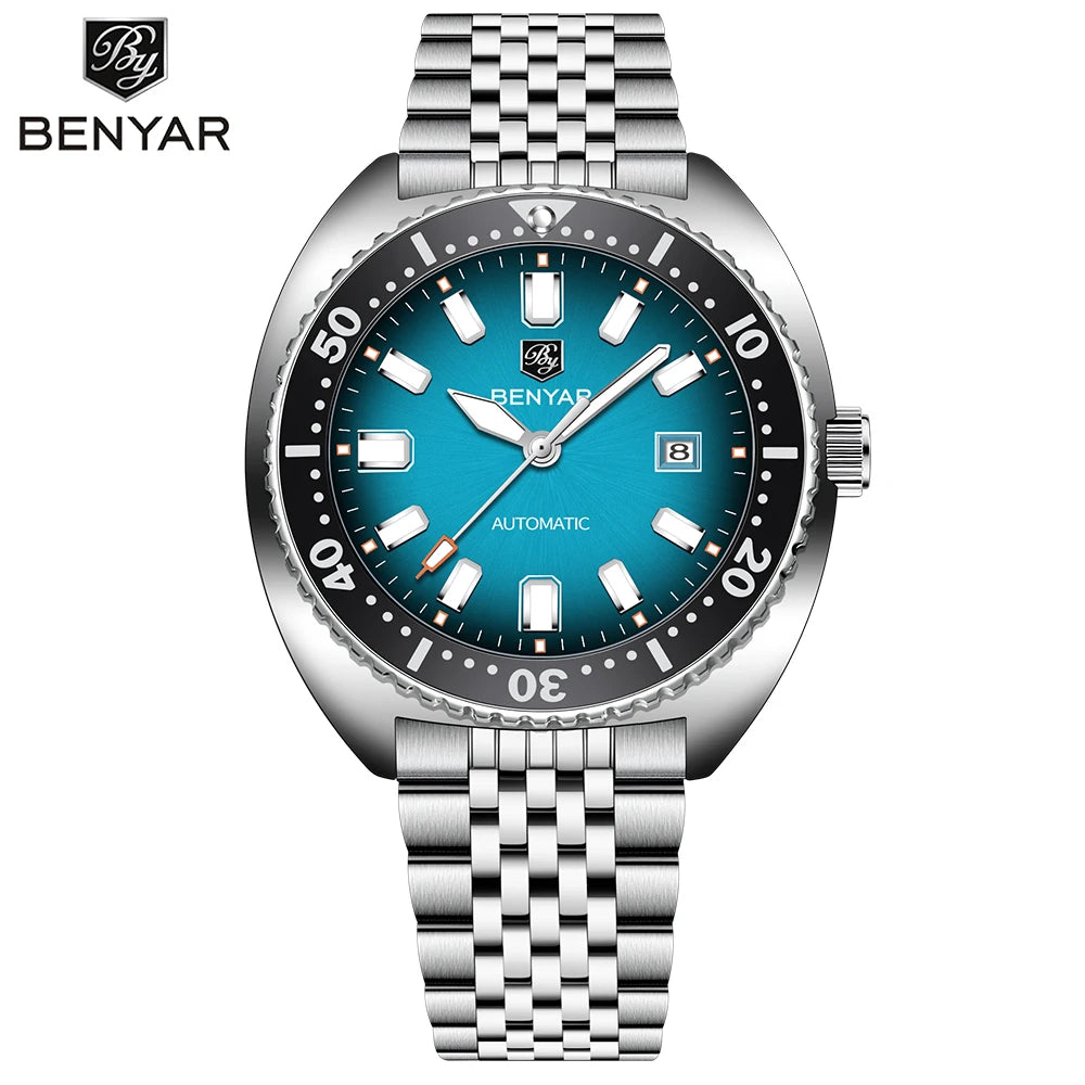 Herrklocka Benyar automatisk 42 mm – Sport & dykstil 50M