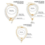 3-pack halsband med pärlor – Y2K vintage
