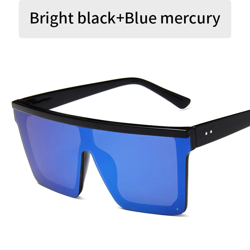 Vintage Flat Top Solglasögon – fyrkantiga UV400 shades unisex
