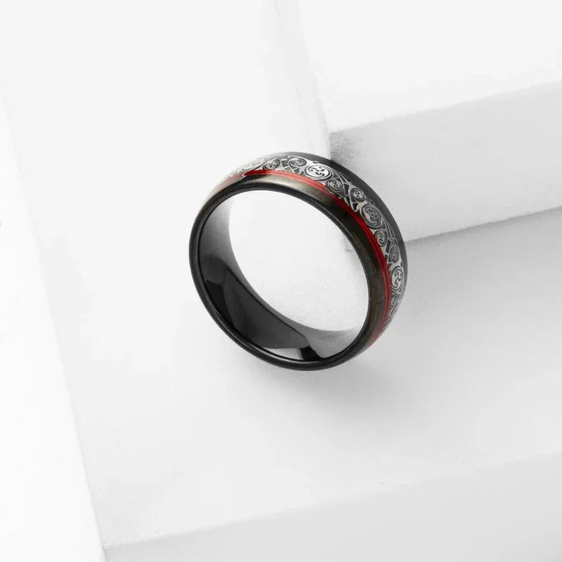 SOMEN TUNGSTEN svart herrring 8 mm med röd gitarrsträng