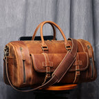 Weekendbag i äkta läder herr – vintage duffel
