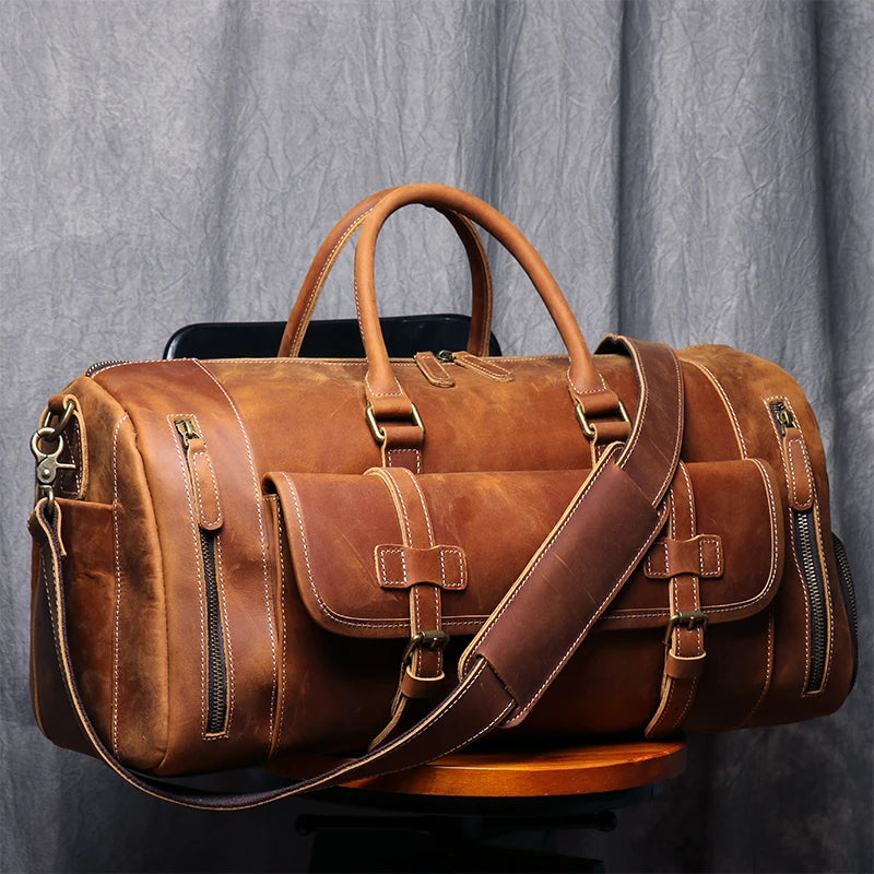 Weekendbag herr äkta läder vintage