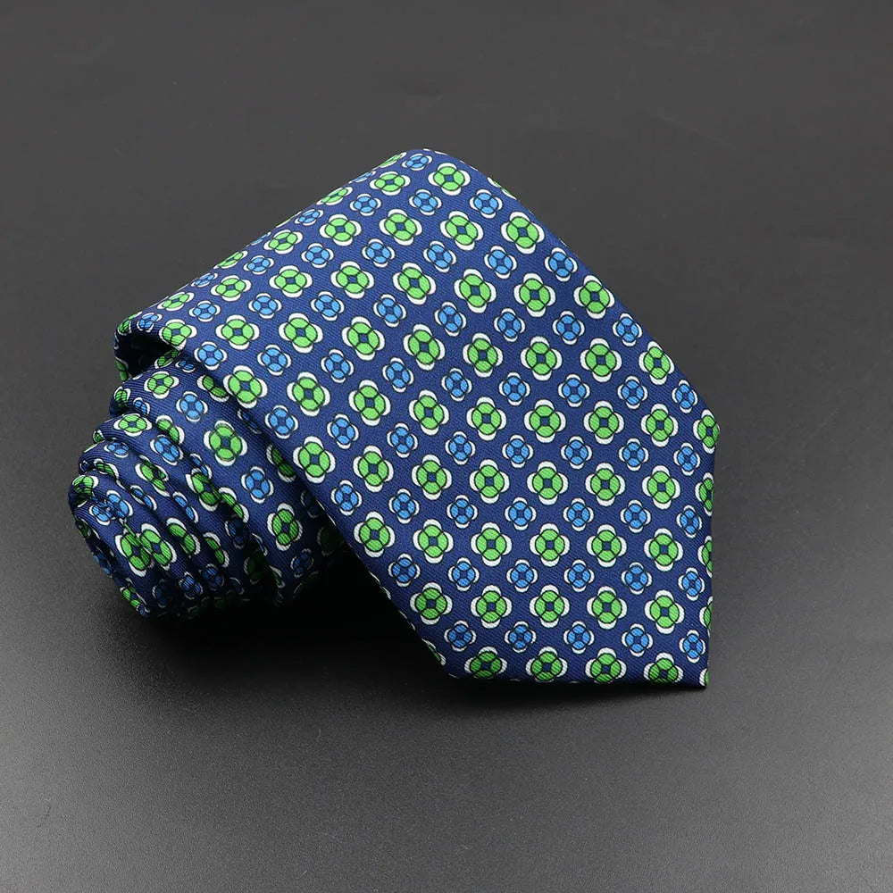 Slips herr 7,5 cm – färgglad prickig & floral