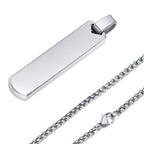 Initialhalsband med bokstav – vertikalt stålhänge och herr